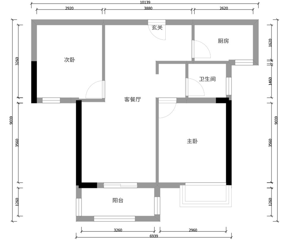 百步亭江南郡实例，78平米的二居室，质感与时尚并存的简约风装修。