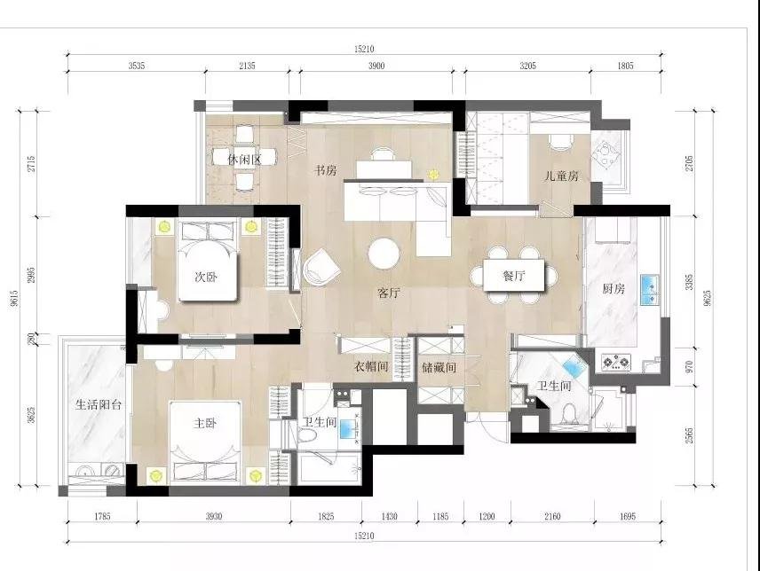 朋友买的140平米三居室，一共才花18万，这简约风格太美了！-华侨城云麓台装修