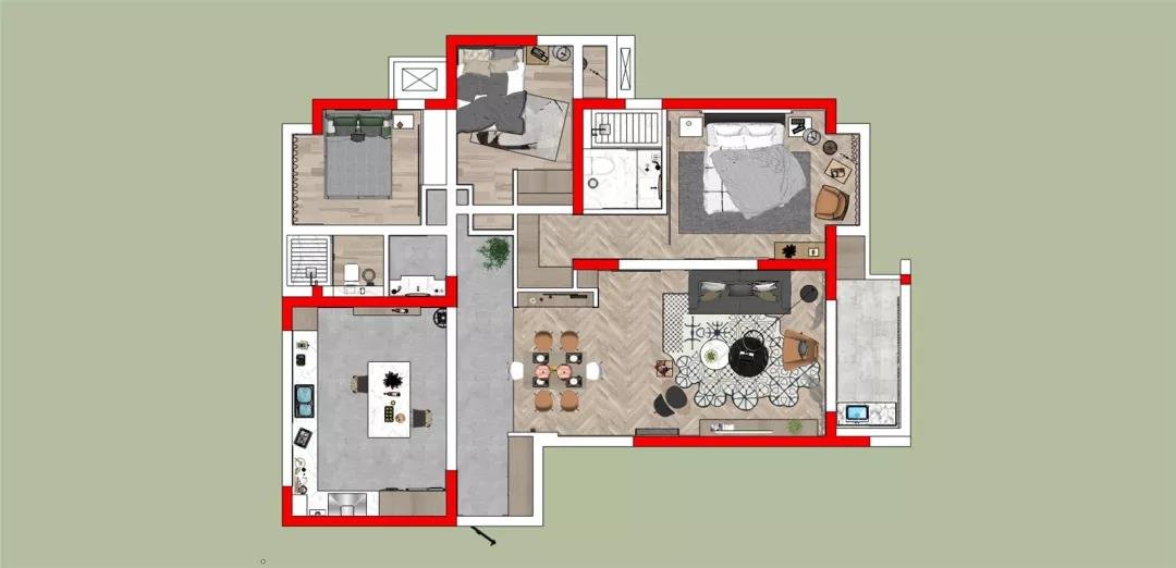 邻居家142平米的三居室，仅仅用了19万元，就完成了装修，如此划算！-世界冠郡装修