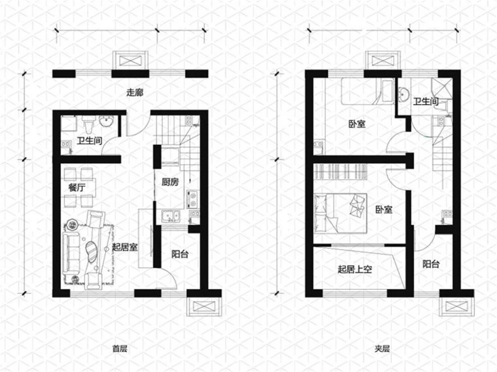 现代loft60平米9万-四方景园五区装修案例-淄博房天下