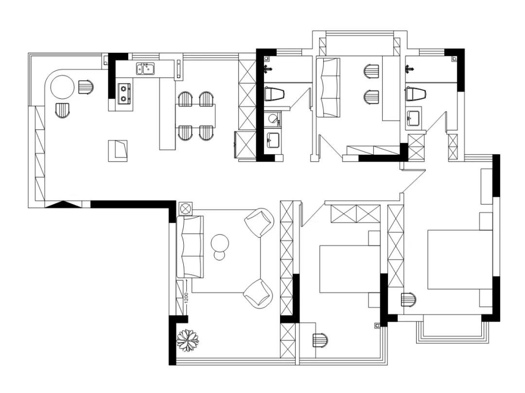 邻居家142平米的四居室，仅仅用了12万元，就完成了装修，如此划算！-融创天朗蘭园装修