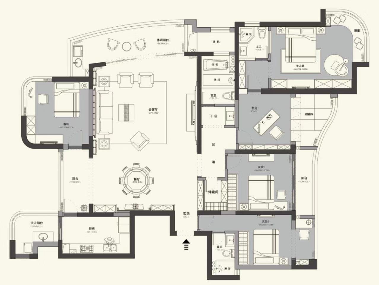 新房230平米五居室中式风格，装修只用了24万，谁看谁说划算！-蓝爵国际公寓装修