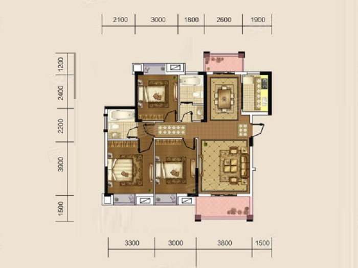 115平米三居室的美式风格案例，只花11万！-福集华府装修