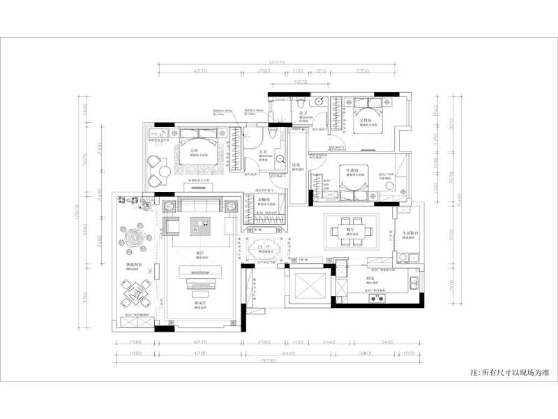 186平米法式风格四居室，预算25万，点击看效果图！-乐湾国际装修