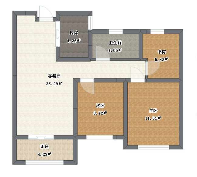 三居室的房子，足足79平米，如果用方式10万元是不是很划算？-瑞阳公馆装修