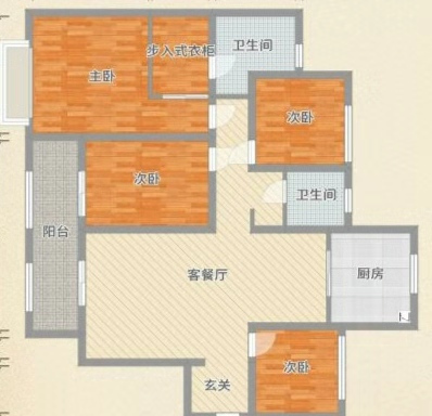 130平米现代风格四居室，预算16万，点击看效果图！-华润国际社区装修