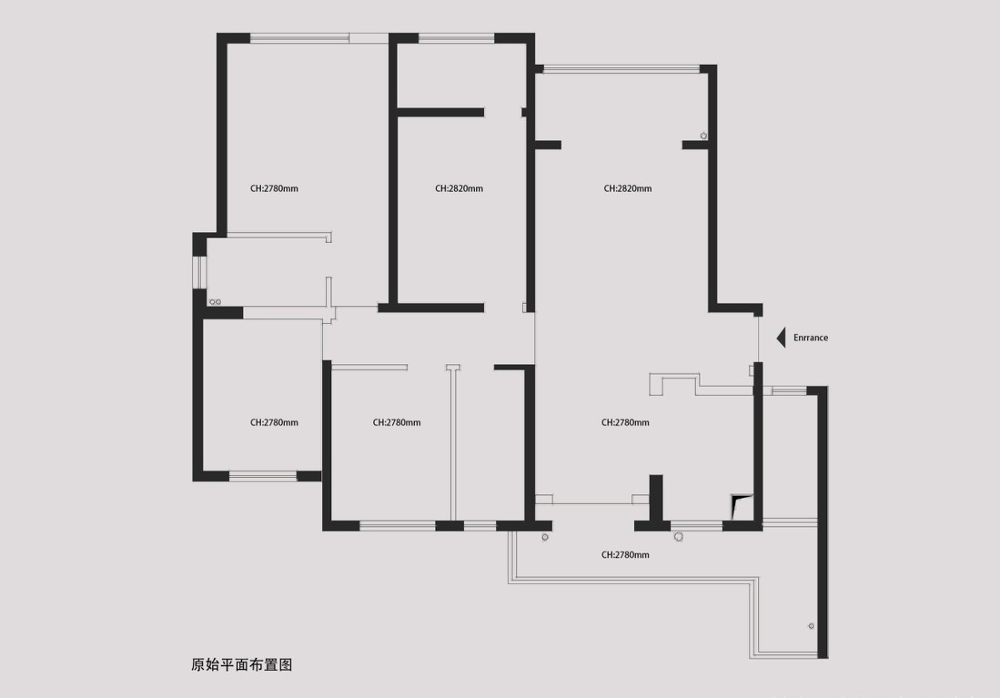 中国摩实例，127平米的四居室，质感与时尚并存的混搭风装修。