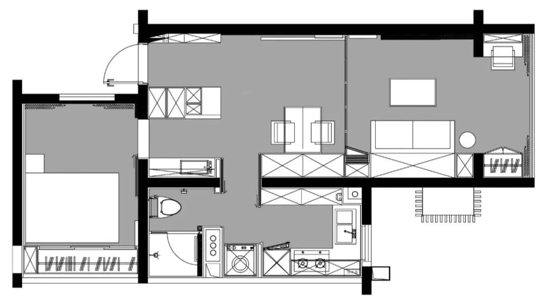 装修犯迷糊？让蓝宝石公寓这套54平米的装修案例给你点建议！