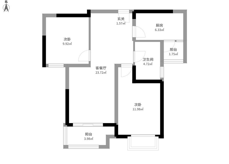 79平米的二居室要怎么装修才出其不意，选择美式风格准没错！-福星惠誉东湖城二期装修