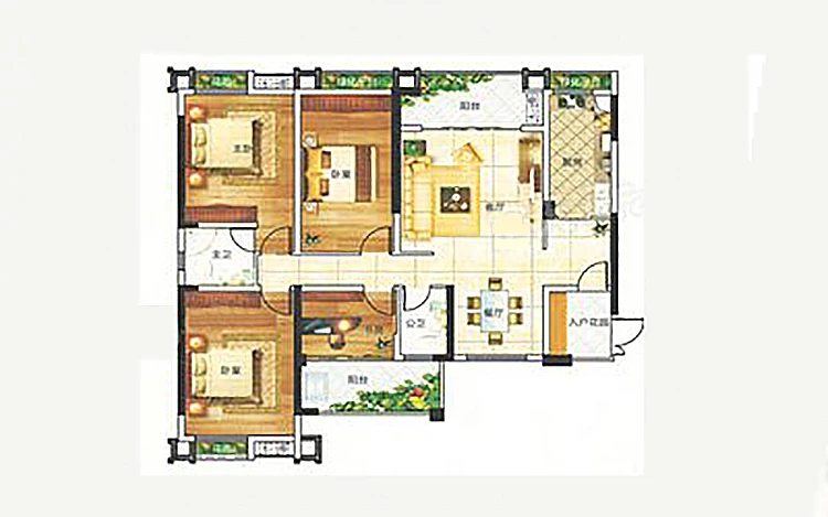 常青藤140平米四居室现代风格