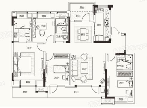 141平米，，中式风格的房子如何装修？-融创观澜府装修