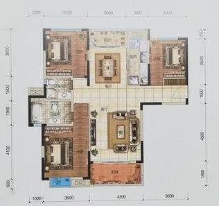 127平米的三居室装修案例欣赏，将中式风融入到现代生活当中。-联投汉口郡装修