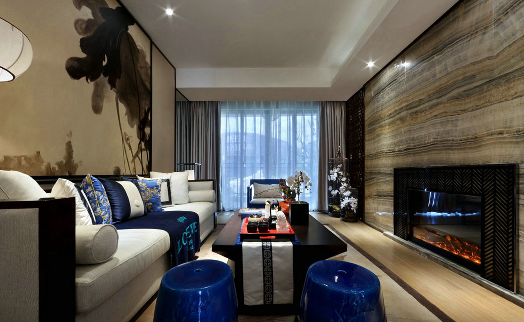 东韵雅园实例，110平米的三居室，质感与时尚并存的现代风装修。