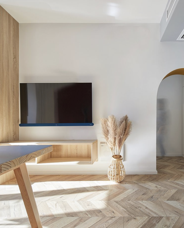 53平米的二居室装修案例欣赏，将现代风融入到现代生活当中。-园南三村装修