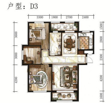 108平米美式风装修，三居室的房子越看越有品 ! -北京城建龙樾生态城装修