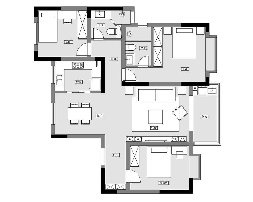 128平米的三居室要怎么装修才出其不意，选择现代风格准没错！-金科时代中心装修