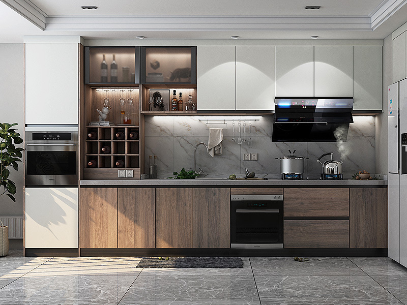 金牌厨柜整体厨柜现代简约质感厨房阿玛尼1
