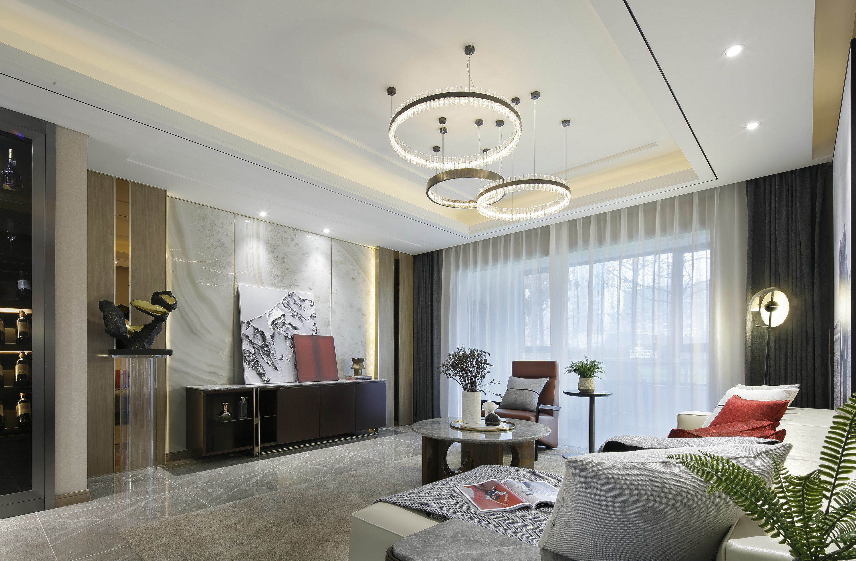 翰林国际三居室 新中式风格装修案例