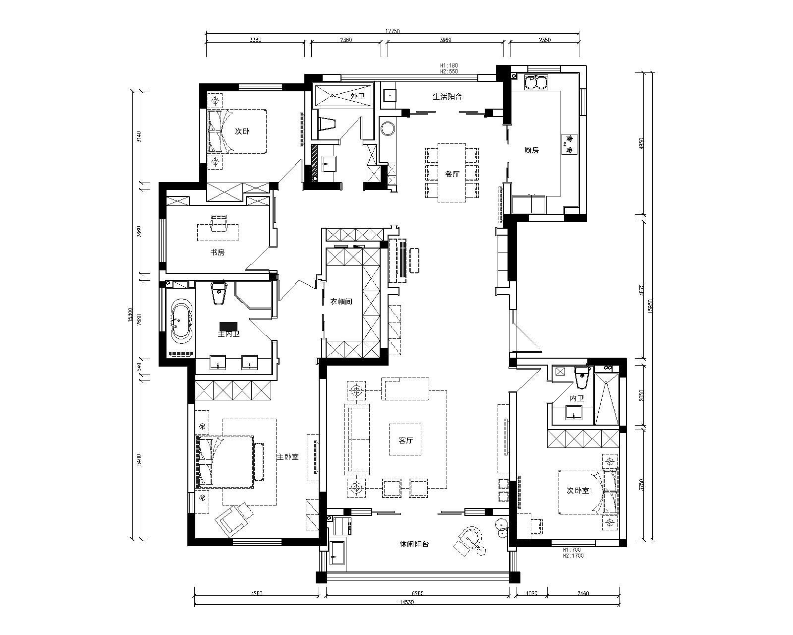 现代风格三居室如何装修，125平米的房子这样装才阔气！-仁恒滨河湾装修