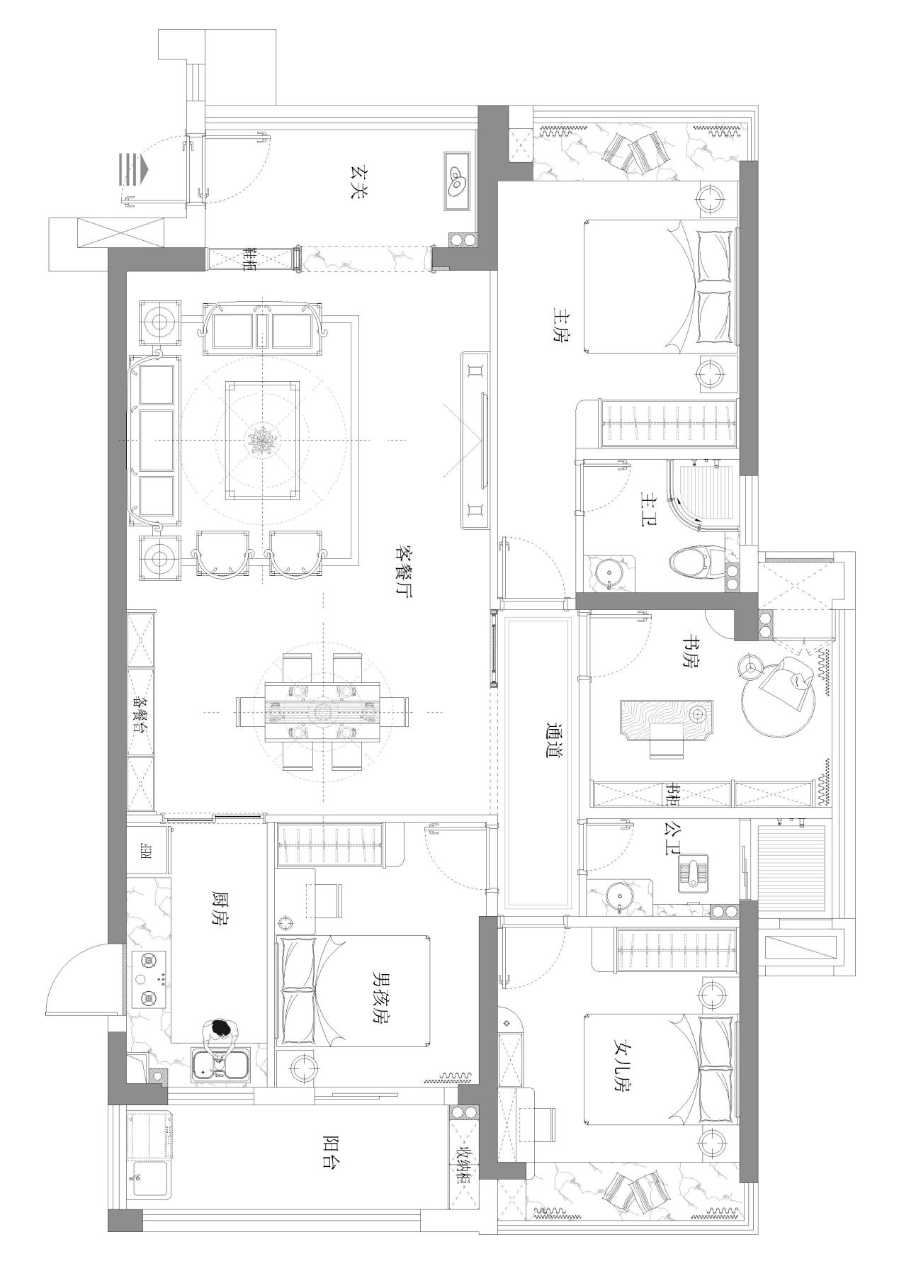 邻居家148平米的四居室，仅仅用了50万元，就完成了装修，如此划算！-金紫世家装修