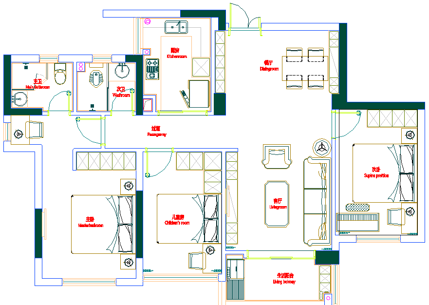 现代风格三居室装修案例，124平米的房子装修多少钱？