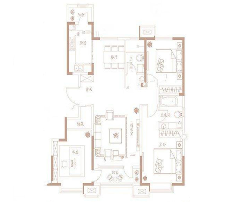 134平米现代风格三居室，预算13万，点击看效果图！