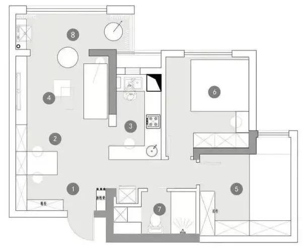 67平米二居室的简约风格案例，只花14万！