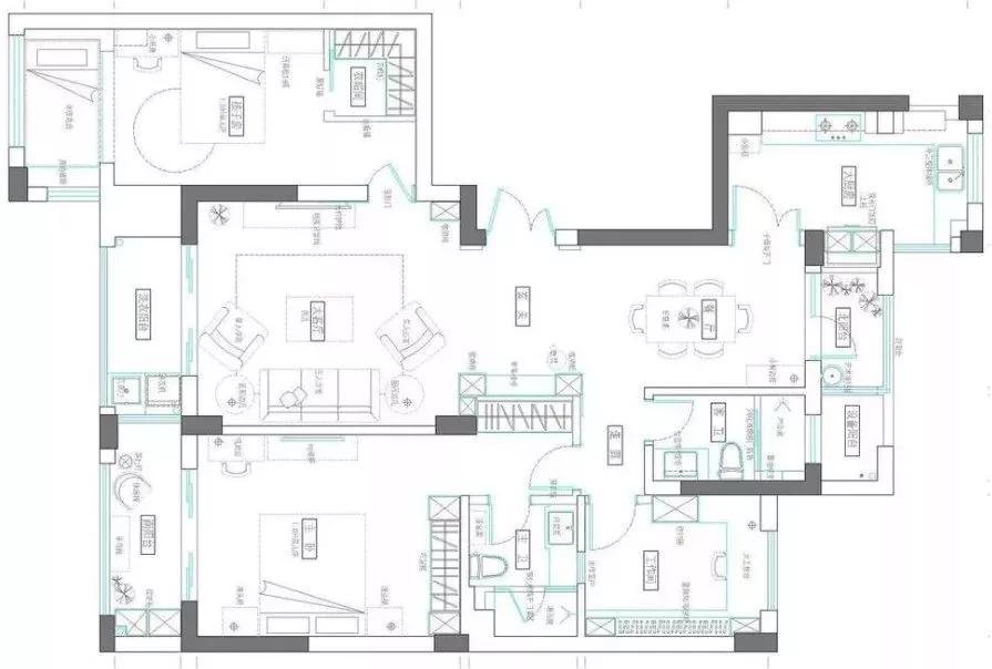 120平米的房子能装修成什么效果？美式风格三居室装修案例！