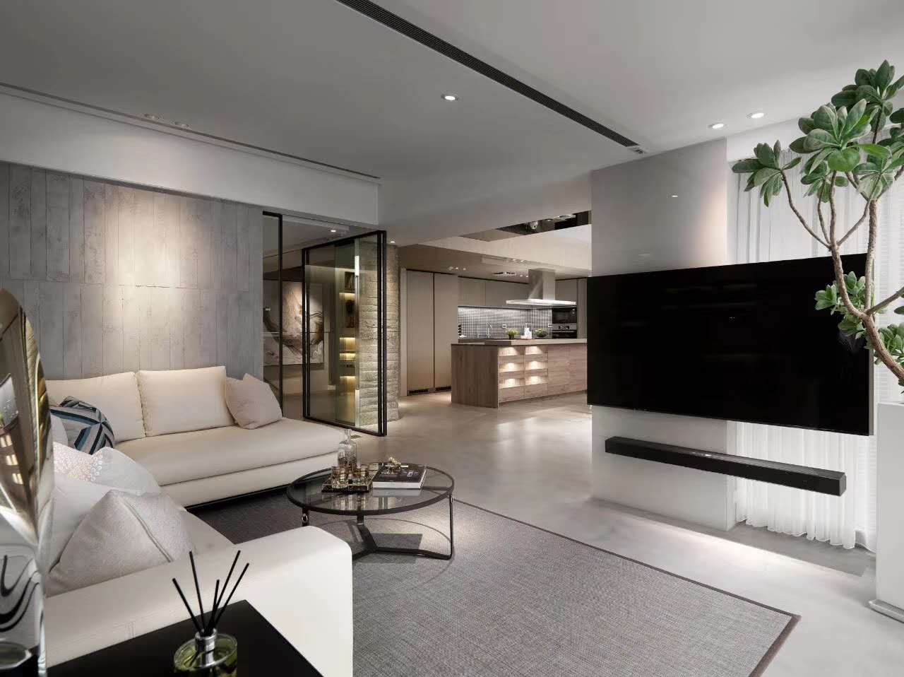 185平米四居室设计说明，25万元装修的现代风格有什么效果？
