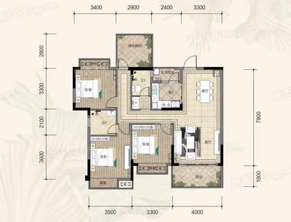 125平米四居室设计说明，15万元装修的现代风格有什么效果？