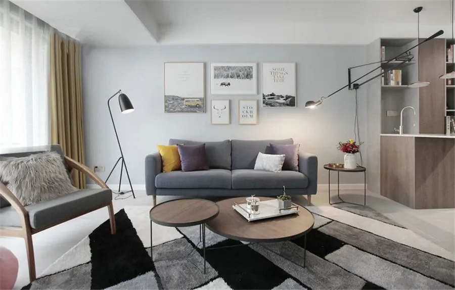 北大资源山水年华113平三居室北欧风格