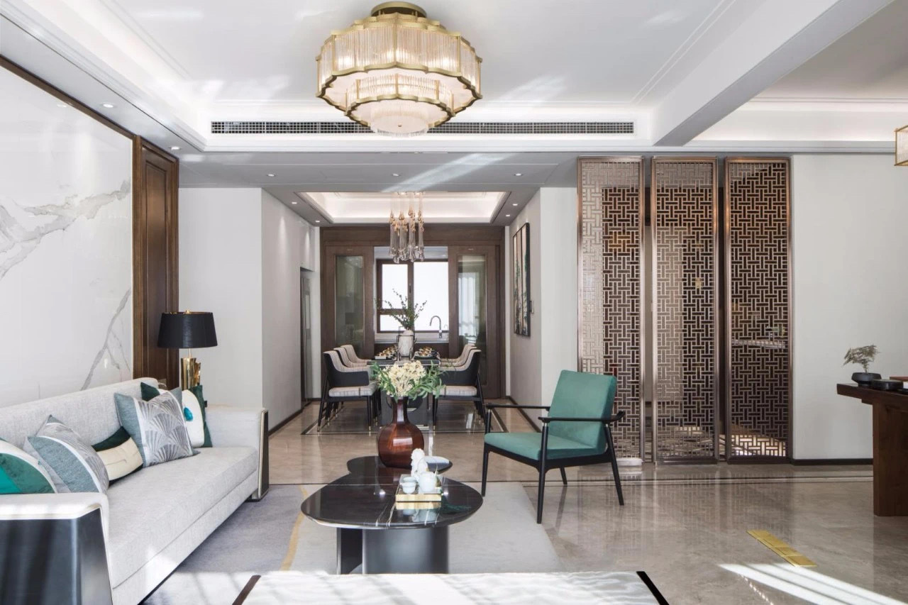 149平米三居室设计说明，31万元装修的中式风格有什么效果？