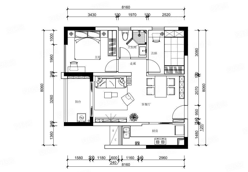 邻居家85平米的二居室，仅仅用了10万元，就完成了装修，如此划算！