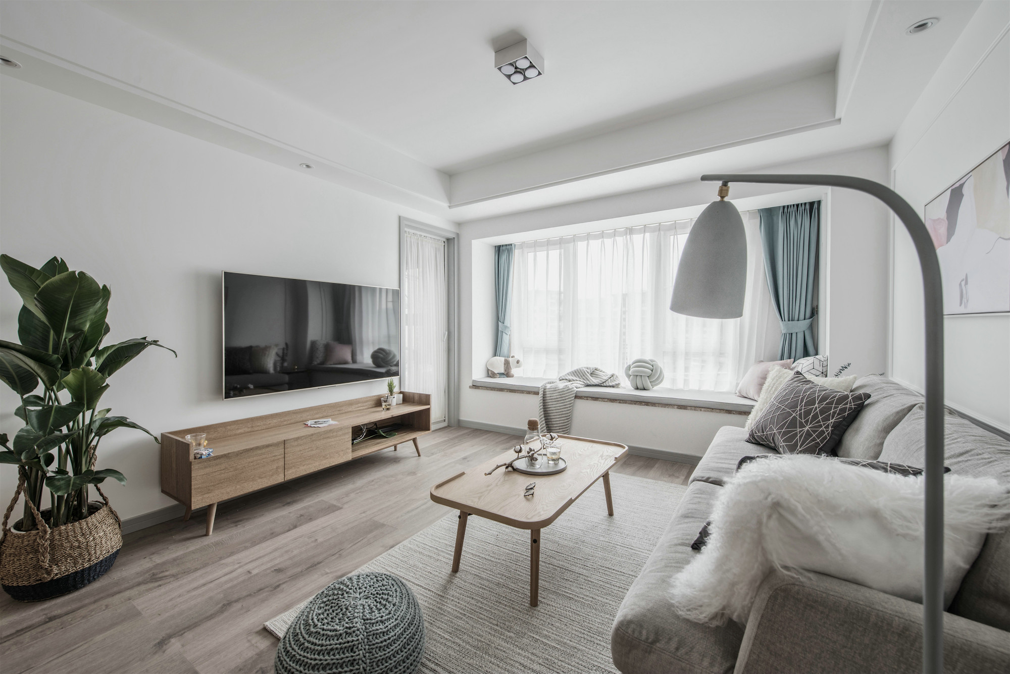 翰林国际三居室装修设计，北欧风格案例效果