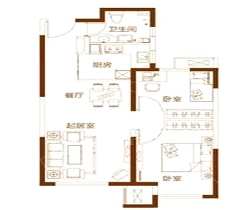 87平米二居室装修案例，装修价格只花9万元！