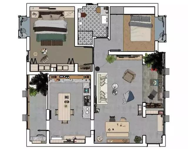 邻居家105平米的二居室，仅仅用了17万元，就完成了装修，如此划算！