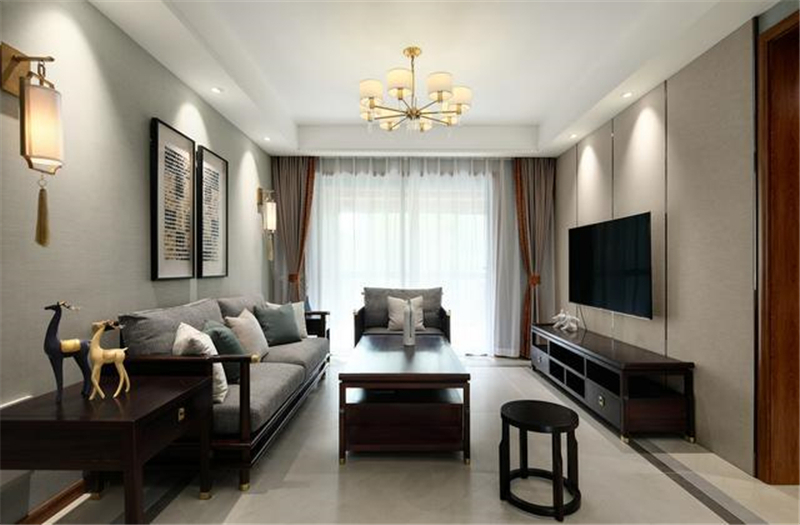 意想不到的神奇效果，99平米的三居室，中式风格只花了5万，太值了！