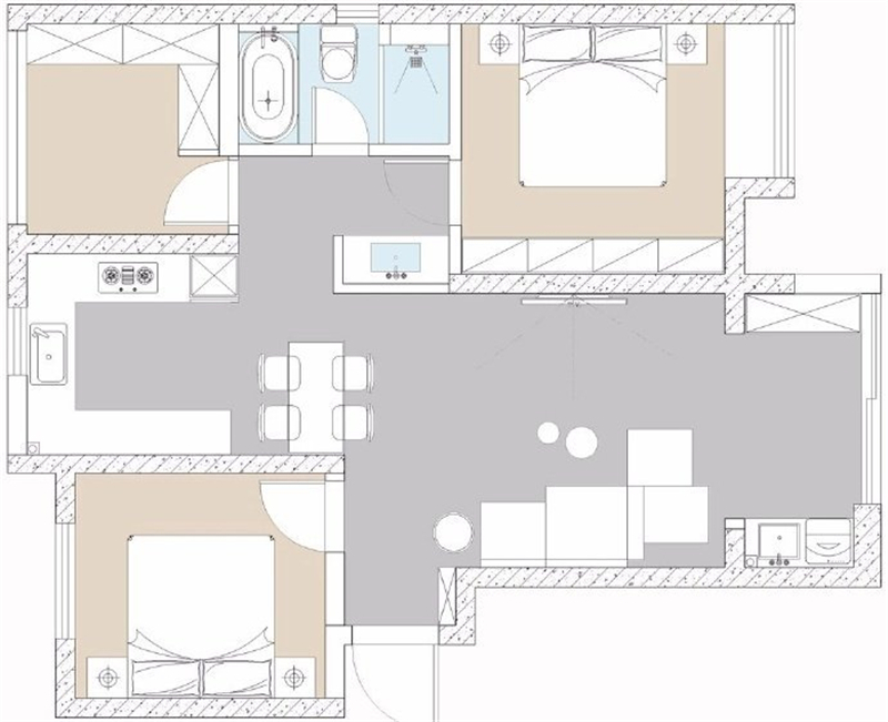 98平米的二居室要怎么装修才出其不意，选择简约风格准没错！