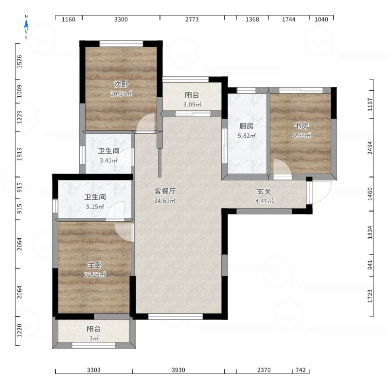 北欧风格三居室装修案例，125平米的房子装修多少钱？