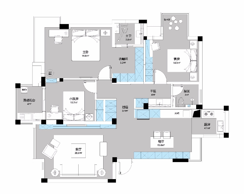 邻居家125平米的三居室，仅仅用了12万元，就完成了装修，如此划算！