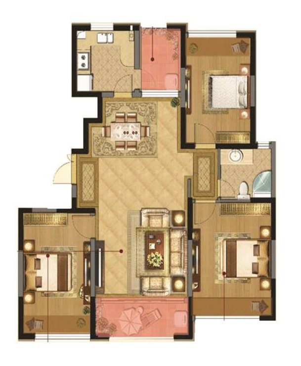 114平米三居室装修案例，装修价格只花12万元！