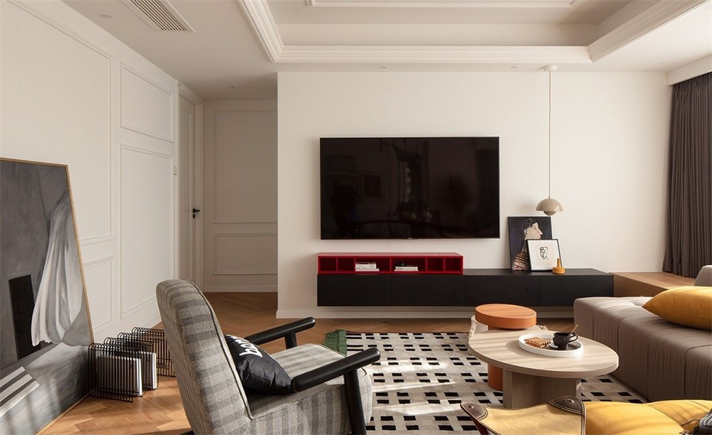 98平米的三居室装修案例欣赏，将现代风融入到现代生活当中。