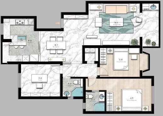 110平米的三居室，运用简约的装修风格效果是怎样的？