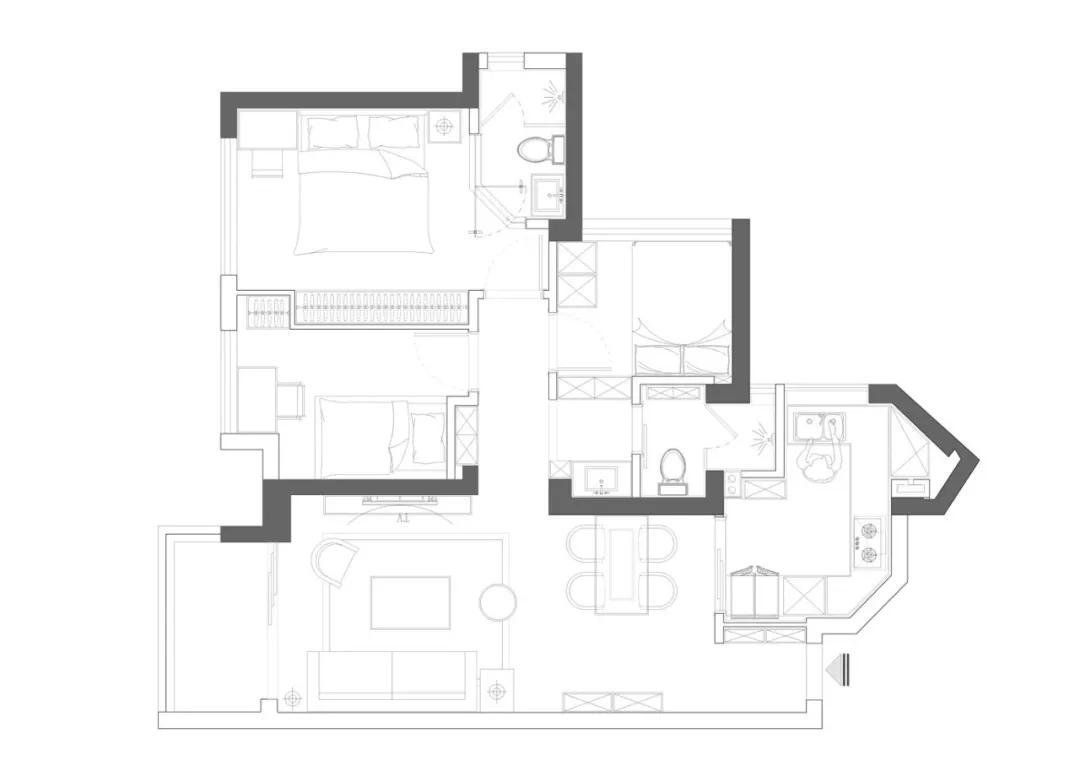 89平米三居室的现代风格案例，只花12万！