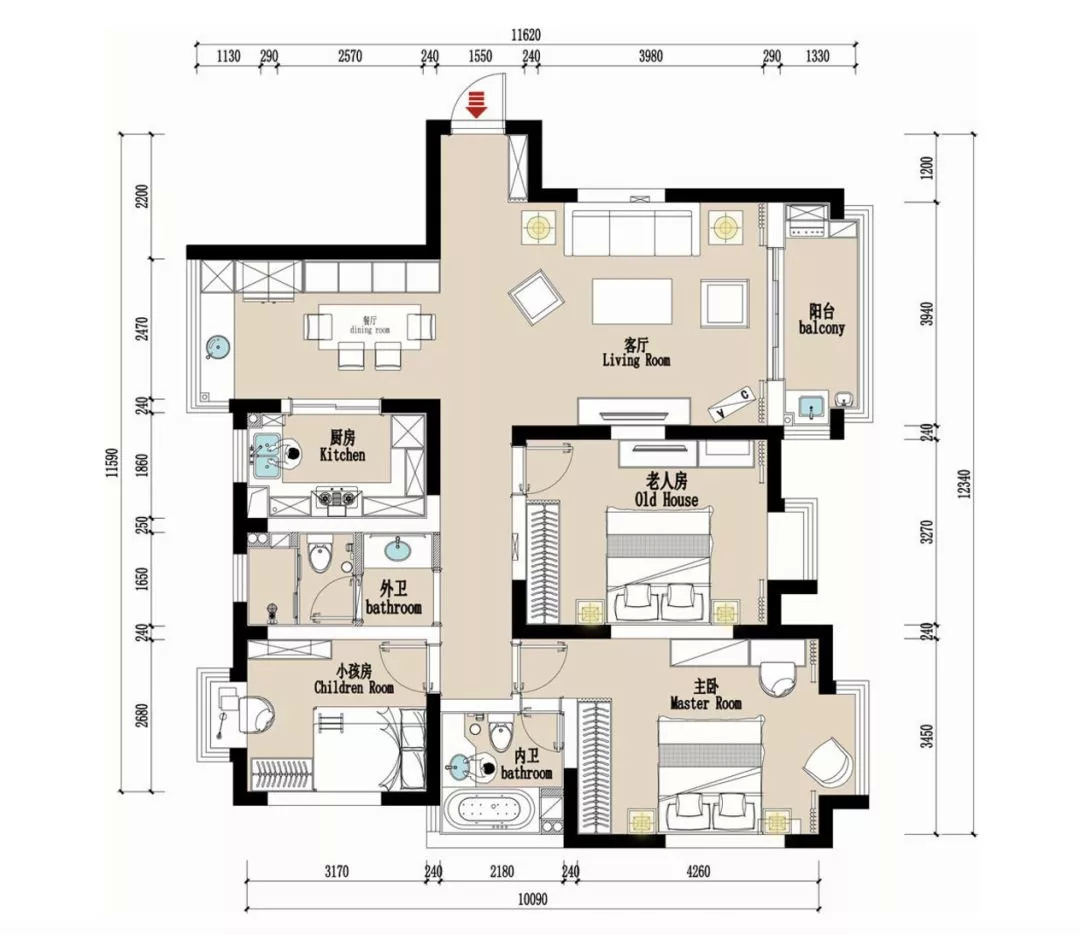 130平米的房子包括哪些功能间？装修成美式风格三居室好不好？