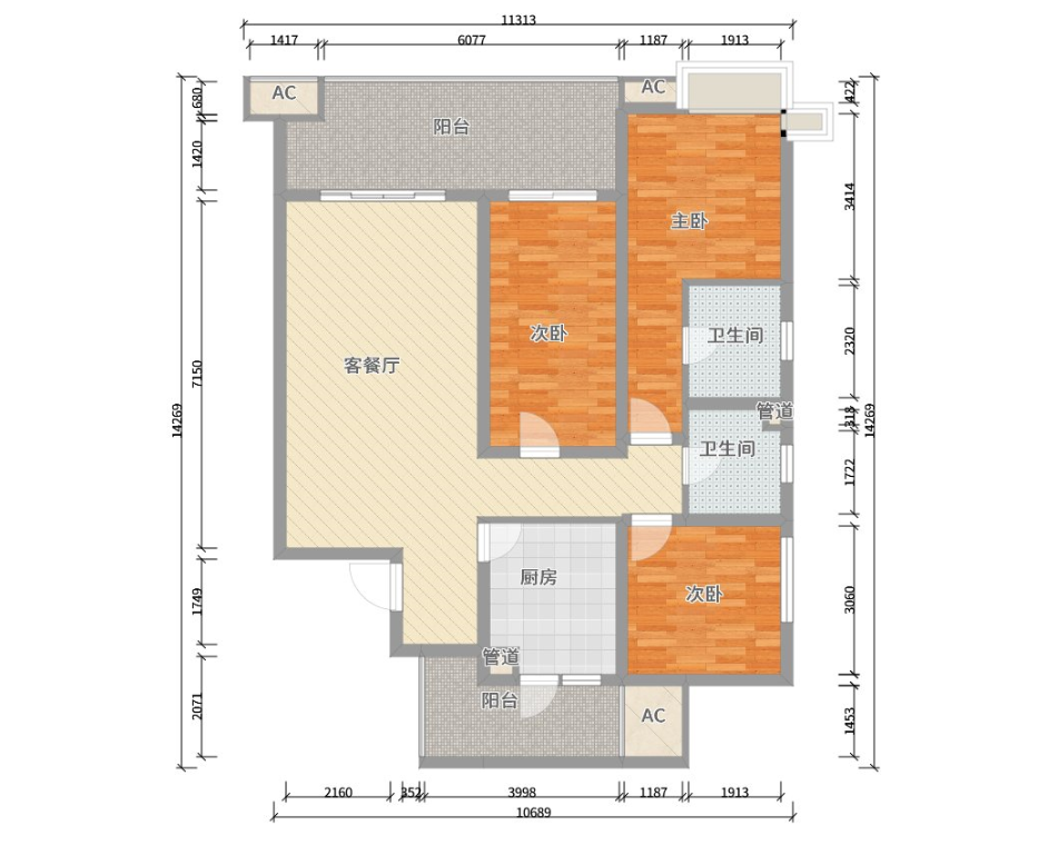 地中海风格三居室装修案例，128平米的房子装修多少钱？