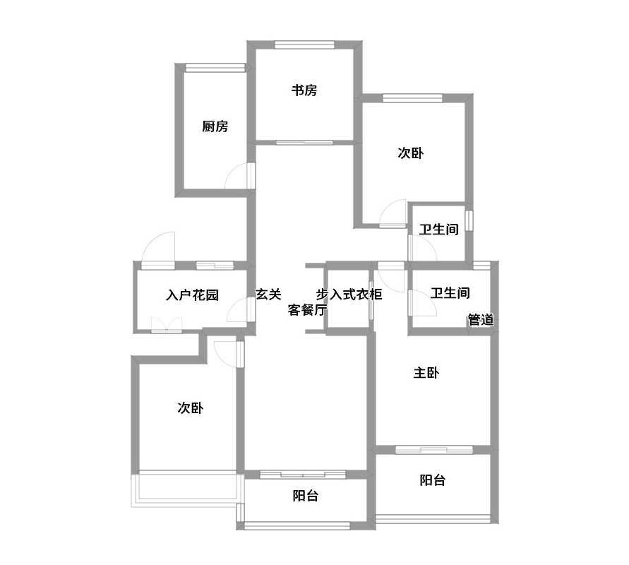 123平米的房子能装修成什么效果？简约风格四居室装修案例！