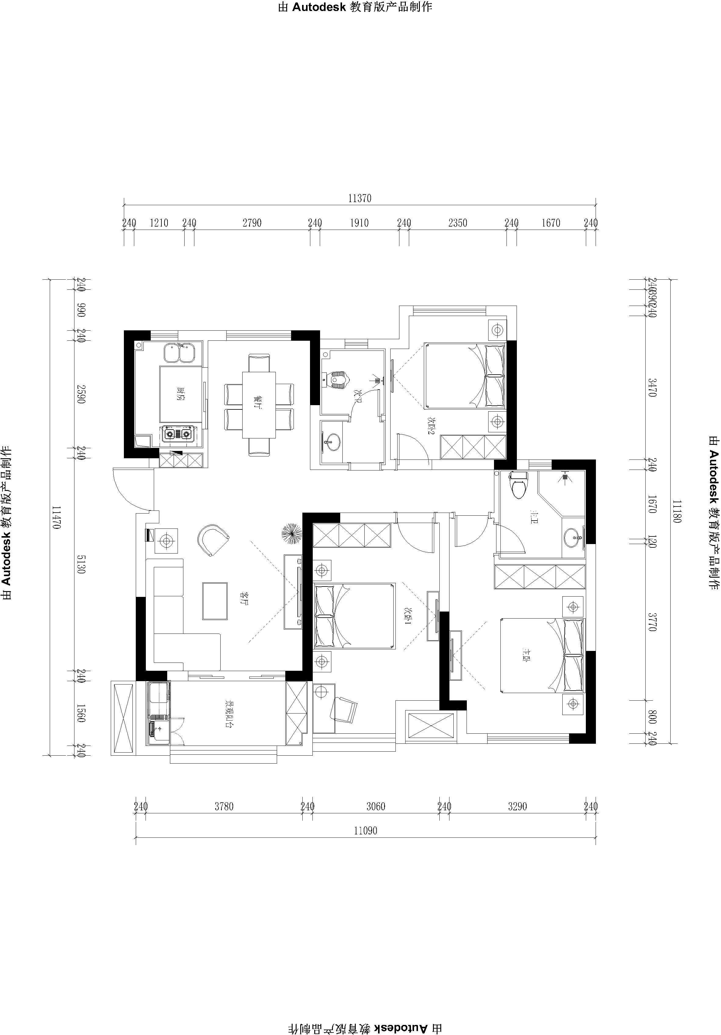 110平米现代轻奢风格三居室，预算15万，点击看效果图！