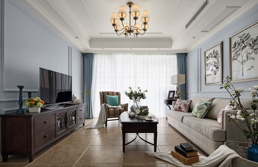 138平米四居室设计说明，5万元装修的美式风格有什么效果？