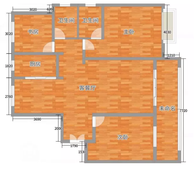 140平米三居室装修案例，装修价格只花20万元！